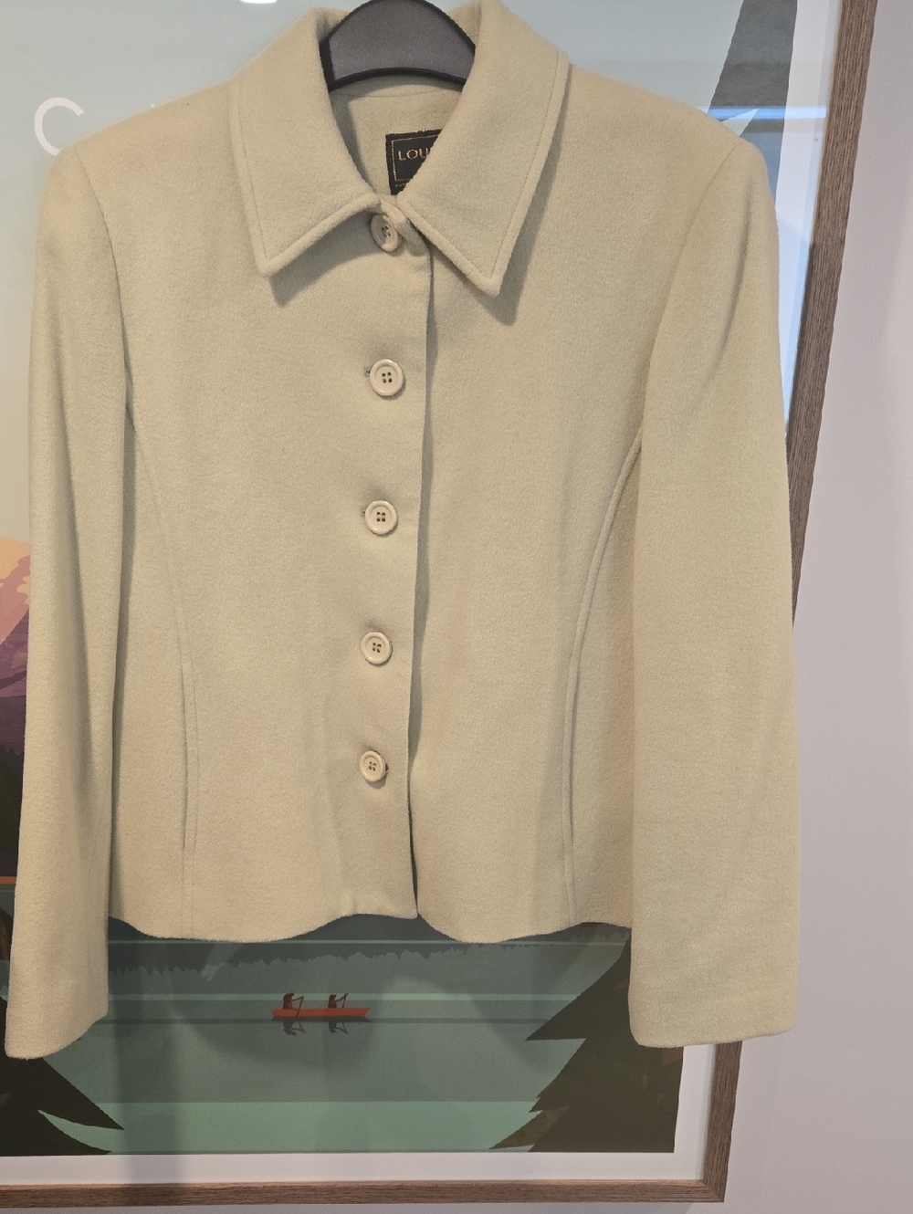 Louben sage blazer wool, cashmere p2p 17